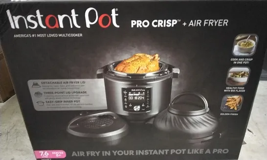 BOXED INSTANT POT PRO CRISP + AIR FRYER 