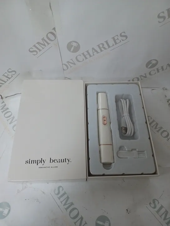 SIMPLY BEAUTY 2 IN 1 SUPER SMOOTH FACE & BROWS HAIR REMOVER, WHITE