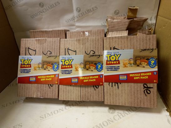 LOT OF 6 TOY STORY PUZZLE ERASER GIFT PACKS 