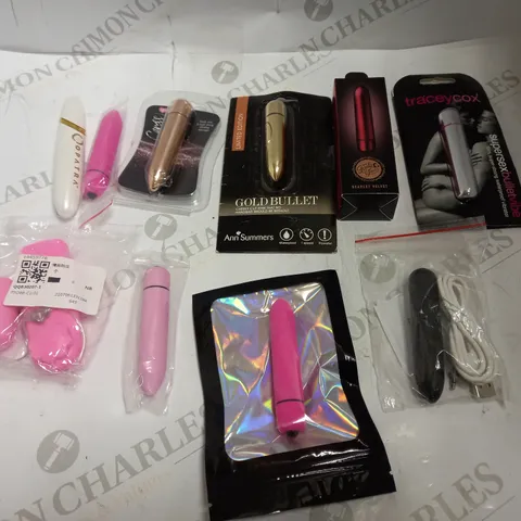 LOT OF 10 ASSORTED BULLET VIBRATORS TO INCLUDE TRACEY COX, ANN SUMMERS, TRULY YOURS ETC