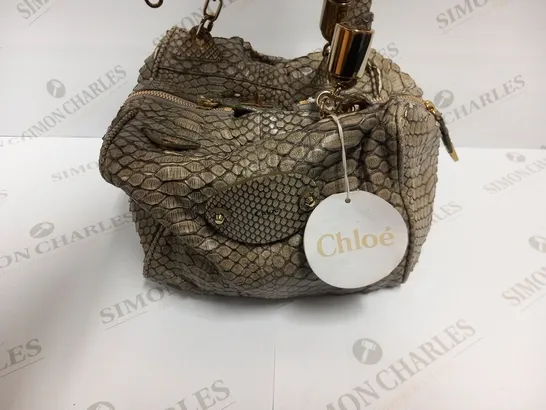 CHLOE GREY PYTHON HANDBAG