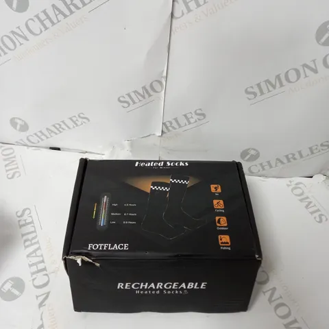 BOXED RECHARGABLE HEATED SOCKS 