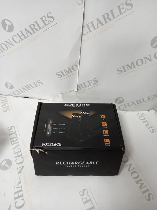 BOXED RECHARGABLE HEATED SOCKS 