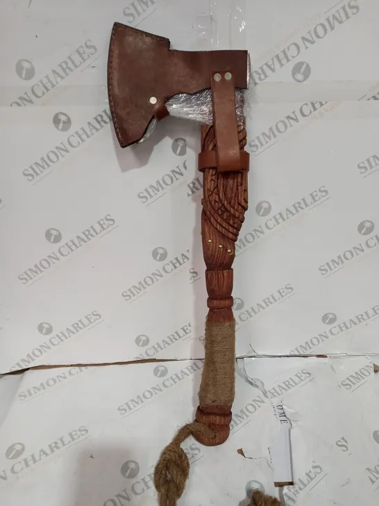 WOODEN UNBRANDED VIKING STYLE DESIGNED AXE