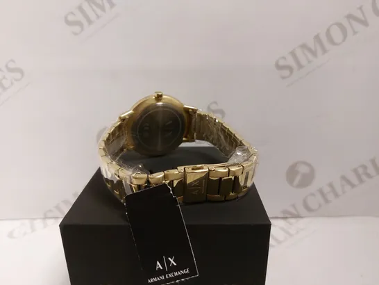 ARMANI EXCHANGE GOLD EFFECT WATCH WITH BRACELET STRAP