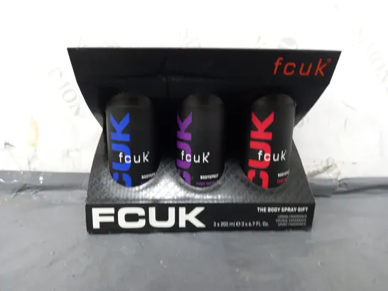 3 FCUK THE BODYS SPRAY GIFT SETS