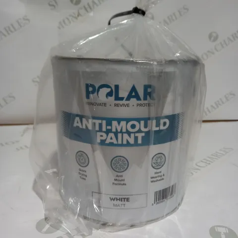 POLAR ANTI MOULD PAINT - BRILLIANT WHITE MATT FINISH - 2.5 LITRE