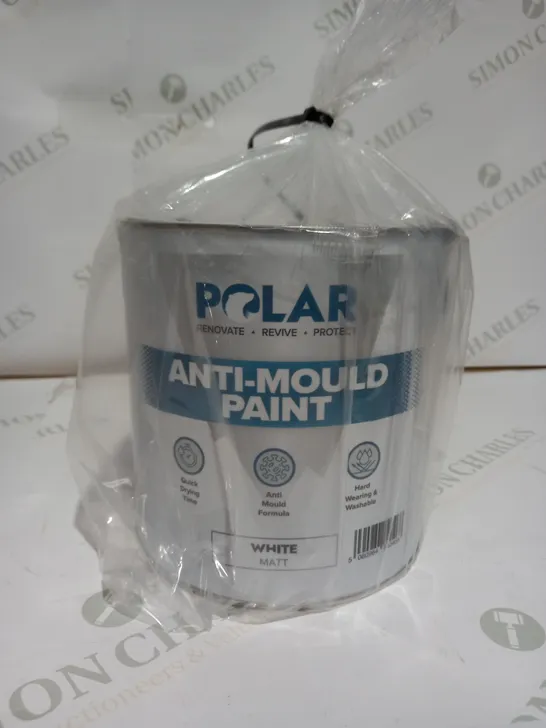 POLAR ANTI MOULD PAINT - BRILLIANT WHITE MATT FINISH - 2.5 LITRE