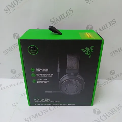 BRAND NEW BOXED RAZER KRAKEN WIRED GAMING HEADSET - BLACK