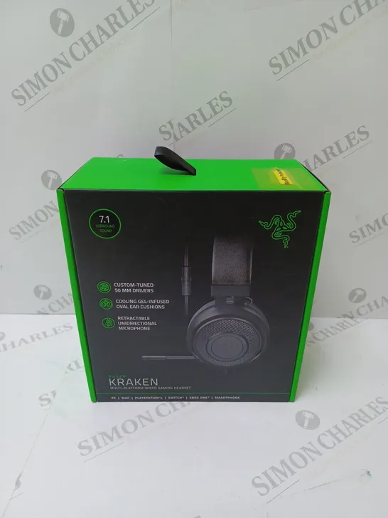 BRAND NEW BOXED RAZER KRAKEN WIRED GAMING HEADSET - BLACK