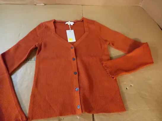 BODEN ORANGE BUTTON DETAIL TOP - UK 12