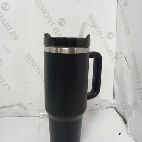 UNBRANDED INSULATED METAL TRAVEL TUMBLER IN BLACK