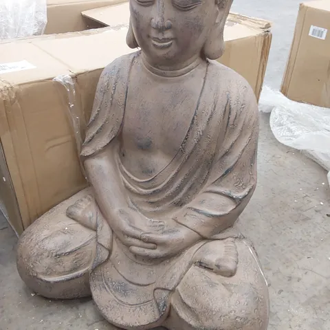 BOXED LARGE SITTING BUDHA FIGURE