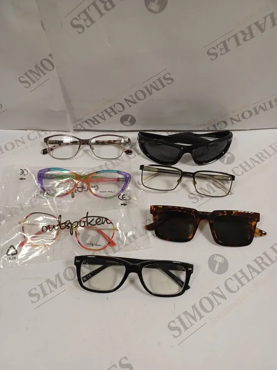 APPROXIMATELY 10 ASSORTED SUNGLASSES/SPECTACLES FROM VARIOUS BRANDS TO INCLUDE MELLER, OUTSPOKEN, CAROLINA HERRERA ETC