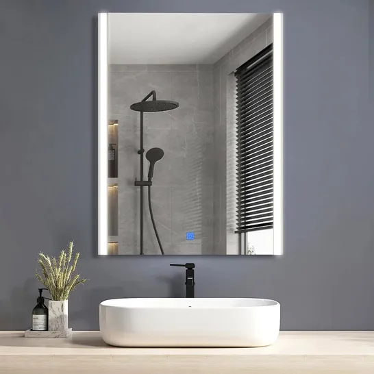 BOXED BATHROOM MIRROR WITH LED LIGHTS