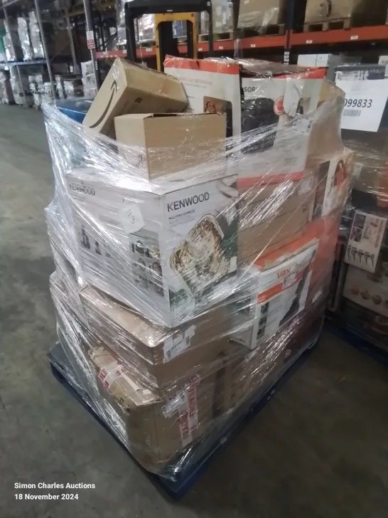 PALLET OF APPROXIMATELY 23 UNPROCESSED RAW RETURN HOUSEHOLD AND ELECTRICAL GOODS TO INCLUDE;