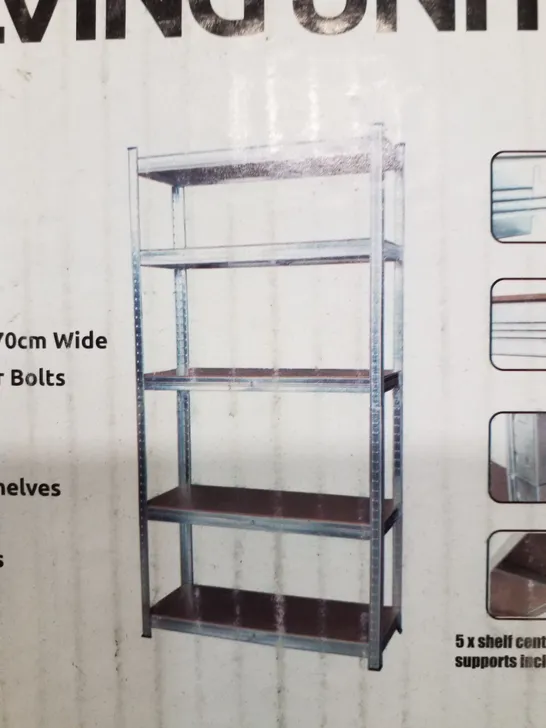 BOXED NEO 5-TIER GALVANISED SHELVING UNIT