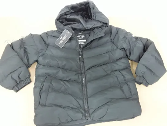 THREADBARE BOYS BLACK PADDED COAT - 9/10 YEARS