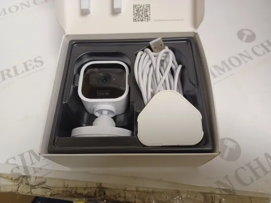 BOXED BLINK MINI PLUG IN SMART SECURITY CAMERA