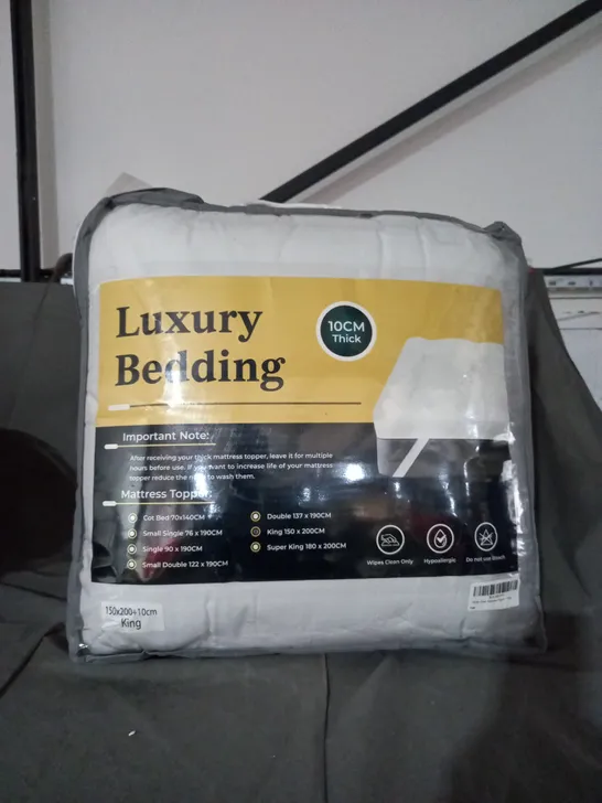 LUXURY BEDDING 10CM THICK MATTRESS TOPPER KING SIZE 