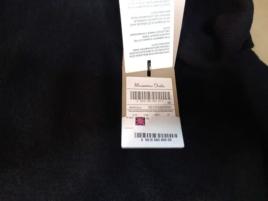 MASSIMO DUTTI BLACK ROLL NECK TOP - MEDIUM