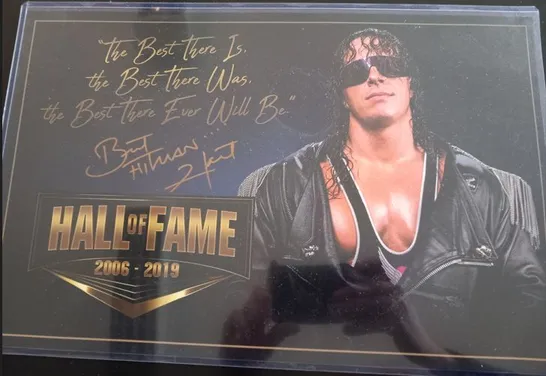 BRET 'THE HITMAN' HART SIGNED HALL OF FAME 2006-2019 POSTER