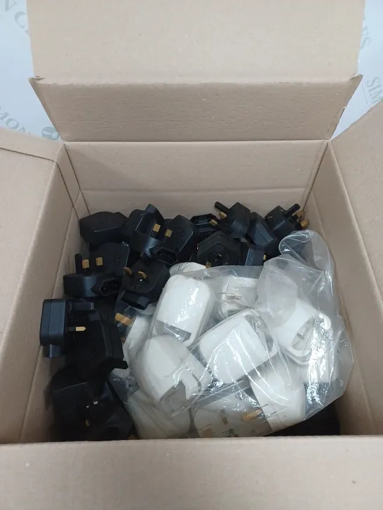 BOX OF MISC UK POWER ADAPTORS 