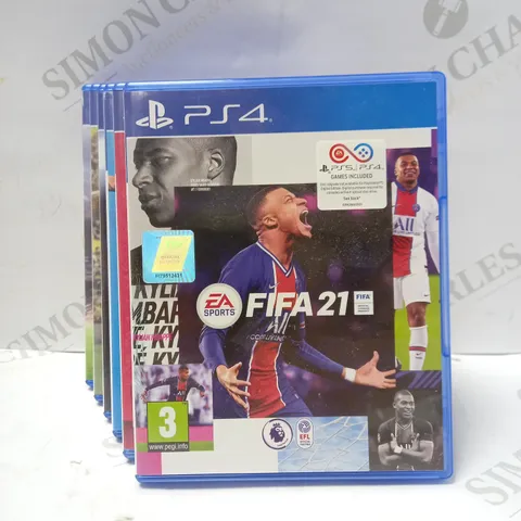 LOT OF 6 ASSORTED PS4 FIFA GAMES FROM FIFA 16' TO FIFA 21'