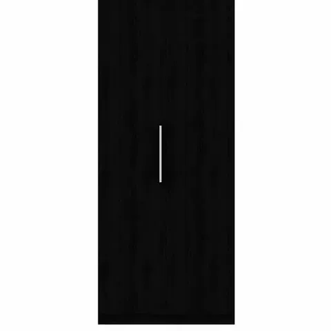 BOXED PRAGUE 2 DOOR BLACK ASH WARDROBE (1 OF 2 BOXES)