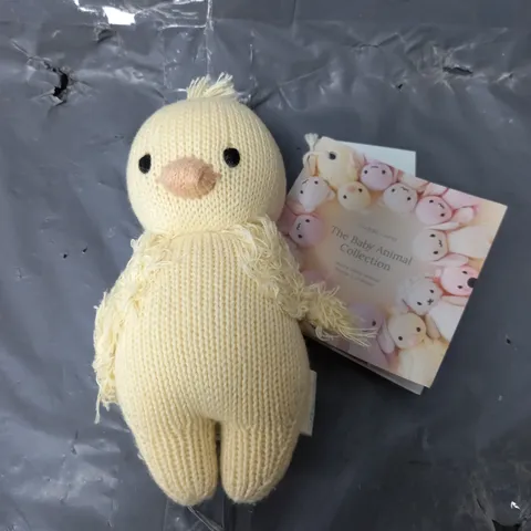 CUDDLE + KIND BABY DUCKLING KNITTED PLUSHIE IN YELLOW