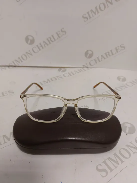 LONDON RETRO LUCAS CLEAR/BROWN UNISEX EYEGLASSES 