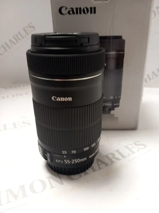 BOXED CANON EFS 55-250MM F/4-5.6 IS STM LENS