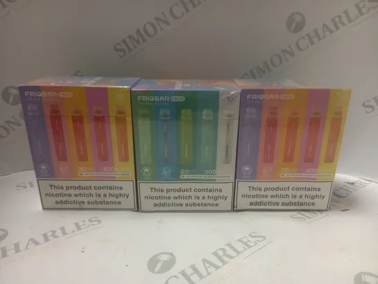 3 BOXED & SEALED (10 DISPOSABLES PER BOX) FRIOBAR DISPOSABLE VAPES 