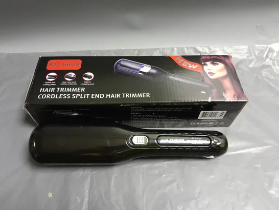 BOXED HAIR TRIMMER. CORDLESS SPLIT ENDS HAIR TRIMMER BLACK RH-6668