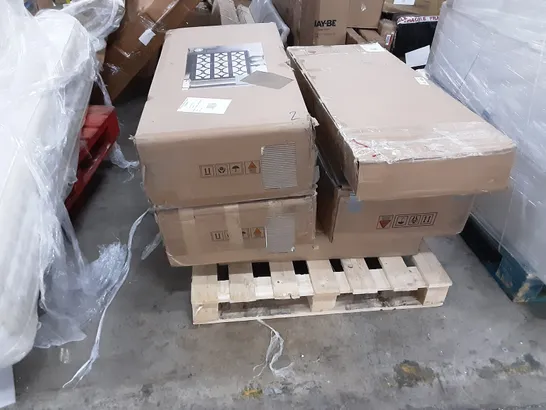 PALLET CONTAINING  BOXED FURNITURE SUCH AS , 3 DRAWER CHEST , 8 DRAWER CHEST AND DINING SET 