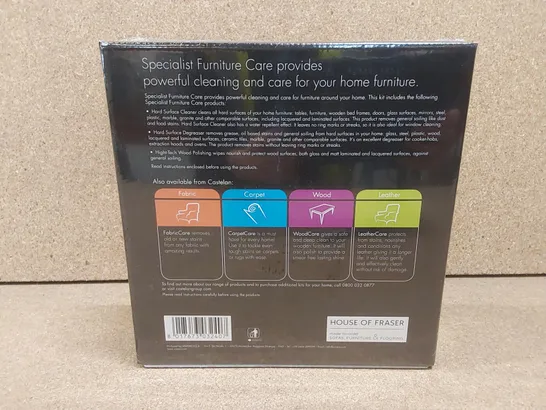 BOX OF APPROX 6 X BRAND NEW HOUSE OF FRASER SPECIALIST FURNITURE CARE KITS