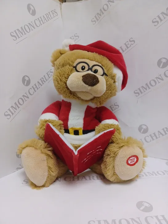 BOXED BATTERY OPERATED STORY TELLING CHRISTMAS BEAR 27cm RRP £24.99