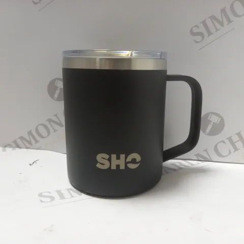 BOXED SHE FLEXI MUG IN BLACK - 370ML