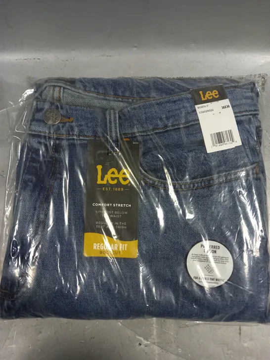 BRAND NEW LEE COMFORT STRETCH REGULAR FIT JEANS - 36X36