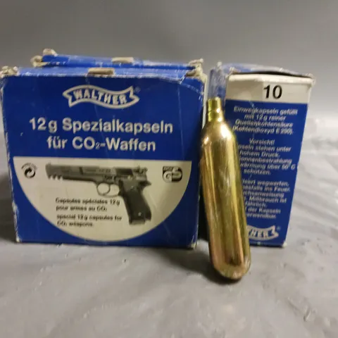 LOT OF 3 10-PACK BOXES OF WALTHER SPECIAL 12G CAPSULES FOR CO2 WEAPONS