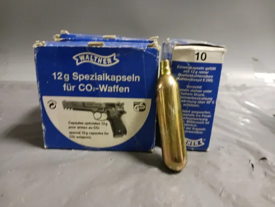 LOT OF 3 10-PACK BOXES OF WALTHER SPECIAL 12G CAPSULES FOR CO2 WEAPONS