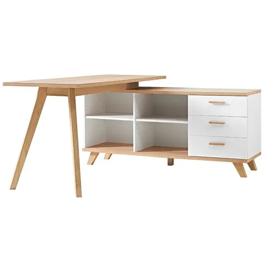 BOXED FIDEL L SHAPED DESK (2 BOXES)