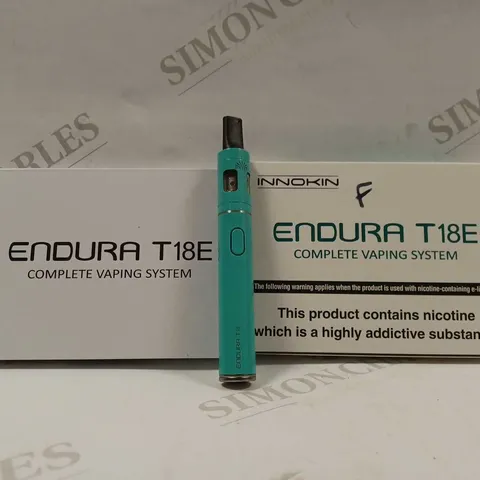 BOX OF 2 INNOKIN ENDURA T18E VAPING SYSTEM IN CYAN 