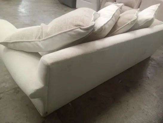 DESIGNER THE LOUNGE COMPANY MADE 2 SEATER SOFA - CREAM FABRIC 