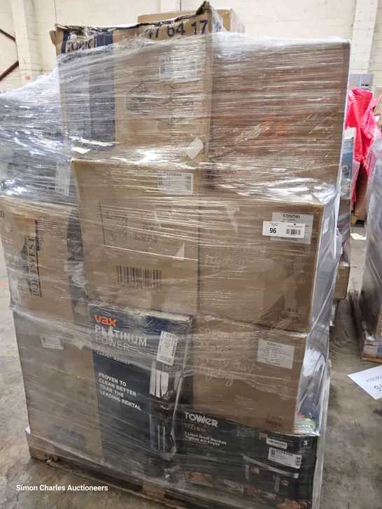 PALLET OF APPROXIMATELY 23 UNPROCESSED RAW RETURN HOUSEHOLD AND ELECTRICAL GOODS TO INCLUDE;