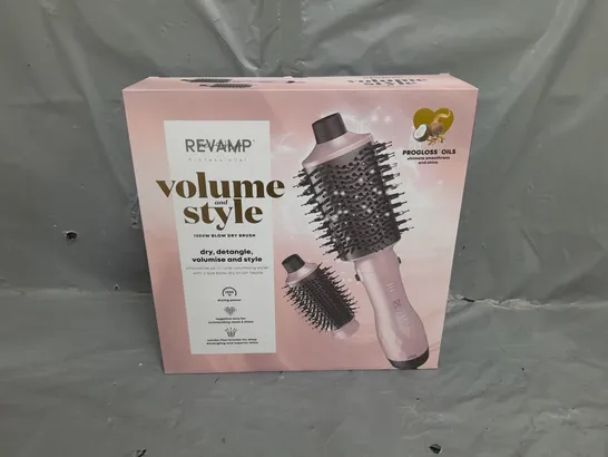 BOXED REVAMP PROFESSIONAL VOLUME AND STYLE 1200W BLOW DRY BRUSH 