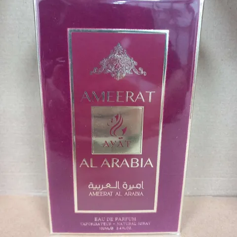 BOXED AND SEALED AMEERAT AYAT AL ARABIA EAU DE PARFUM 100ML
