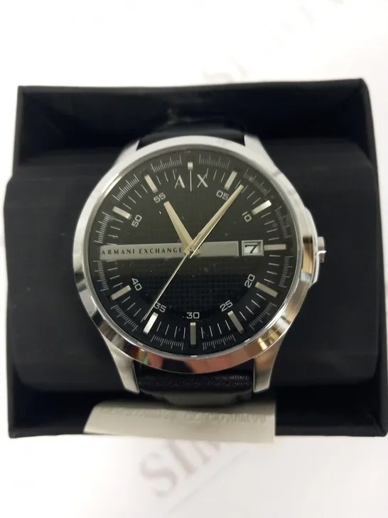 BOXED ARMANI EXCHANGE THREE HAND WRIST WATCH