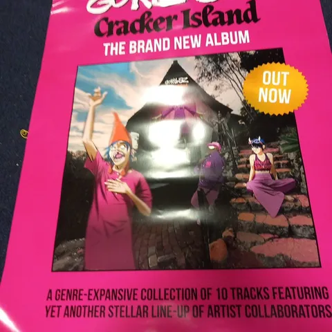 5 GORILLAZ CRACKER ISLAND DOUBLE SIDED ALBUM POSTERS