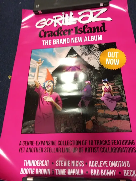 5 GORILLAZ CRACKER ISLAND DOUBLE SIDED ALBUM POSTERS